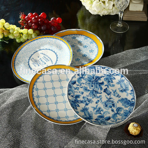 8 Inches Fine New Bone China Dinner Plate set of New Classic